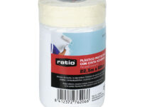Cinta adhesiva de pintor RATIO con plástico protector
