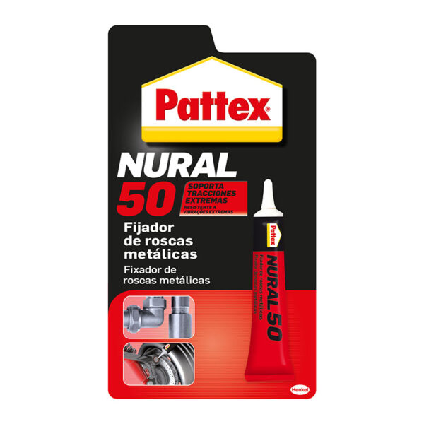 Adhesivo fijaroscas metálicas PATTEX Nural 50