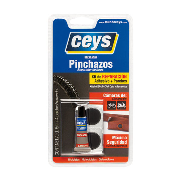 Adhesivo reparador CEYS pinchazos.