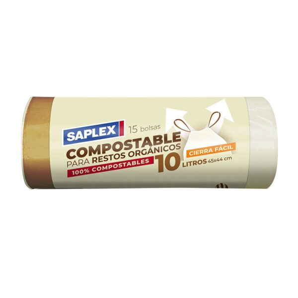 Bolsa basura SAPLEX 100% compostable.
