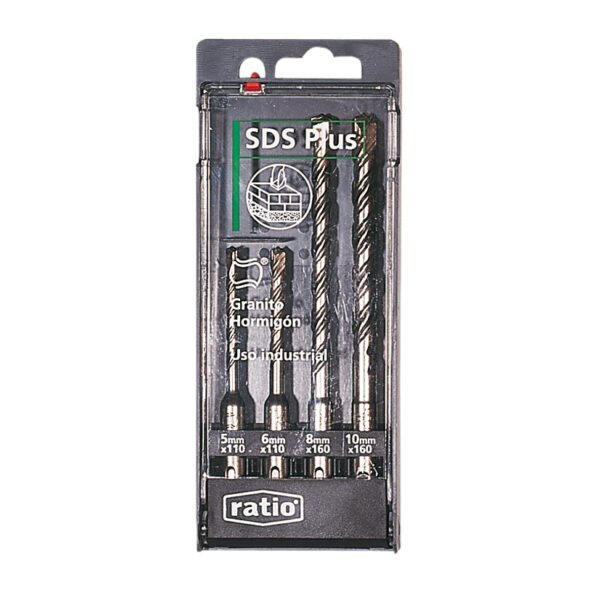 Set 4 brocas piedra SDS-Plus RATIO