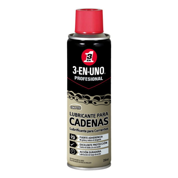 Lubricante para cadenas con PTFE profesional 3-EN-UNO
