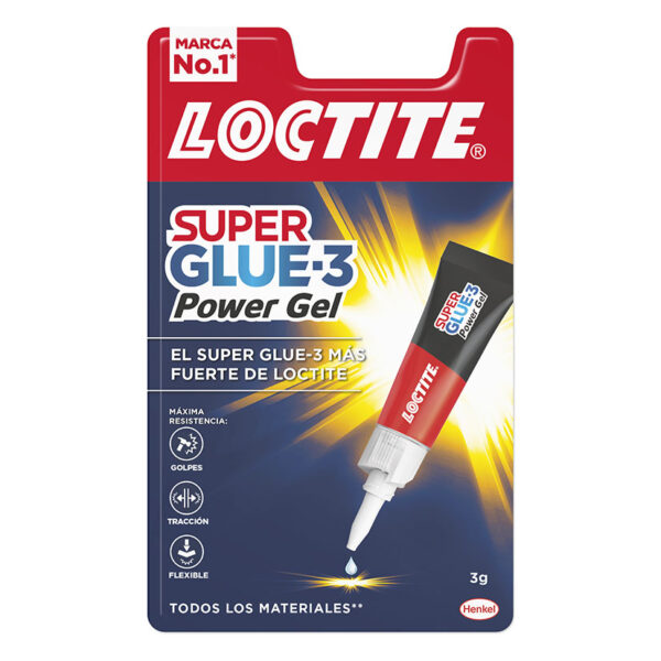 Adhesivo instantáneo LOCTITE Super Glue-3 Power Gel.