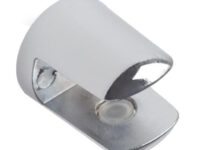 Soporte metálico cilíndrico estante cristal EHL