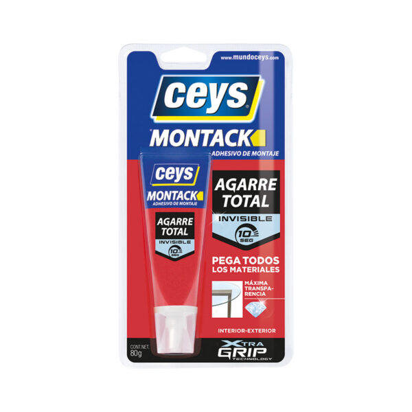 Adhesivo montaje CEYS Montack transparente.