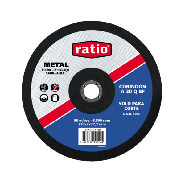 Disco corte metal RATIO.