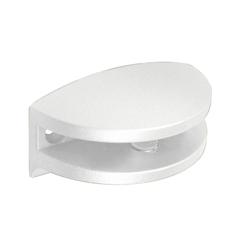 Soporte metálico ovalado estante cristal EHL