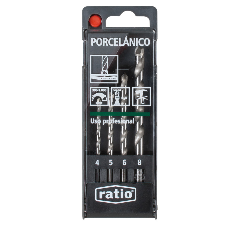Set 4 brocas porcelánico RATIO X-Treme