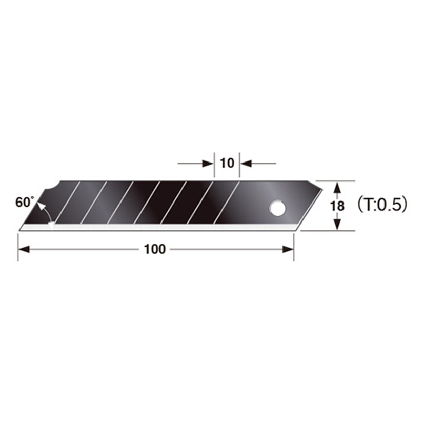 Cuchilla cúter 18 mm Black Blade TAJIMA LCB-50RB.