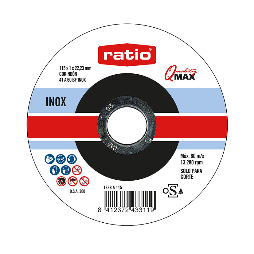 Disco corte inox/metal RATIO Quality Max