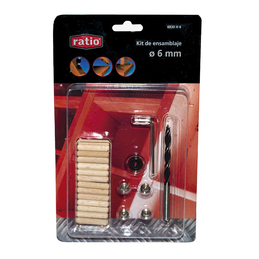 Clavijas madera, kit de ensamblaje RATIO 6830