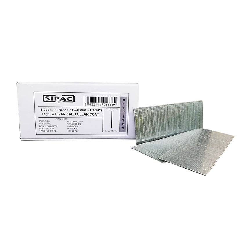 Grapas punta con cabeza SIPAC mod. 512