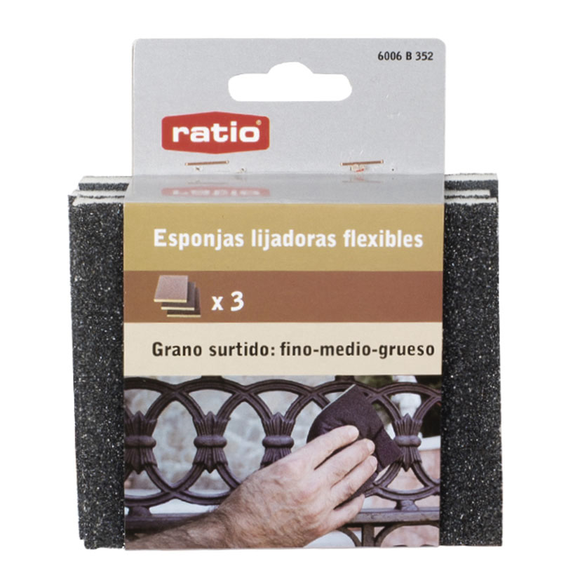 Set 3 esponjas abrasivas RATIO 6006