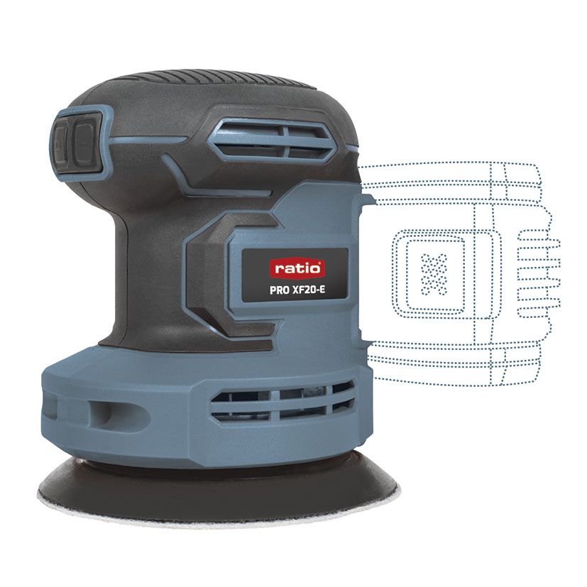 Lijadora rotorbital batería Share System RATIO XF-20-E