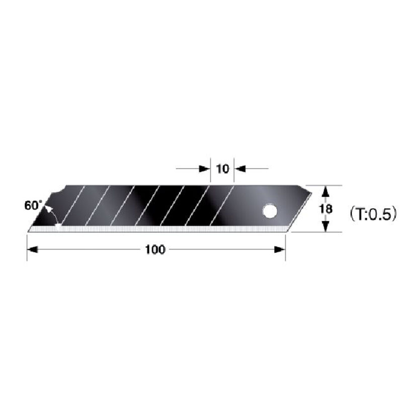 Cuchilla cúter 25 mm Black Blade TAJIMA LCB-65RBC