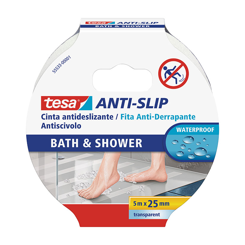 Cinta adhesiva antideslizante TESA baño y ducha