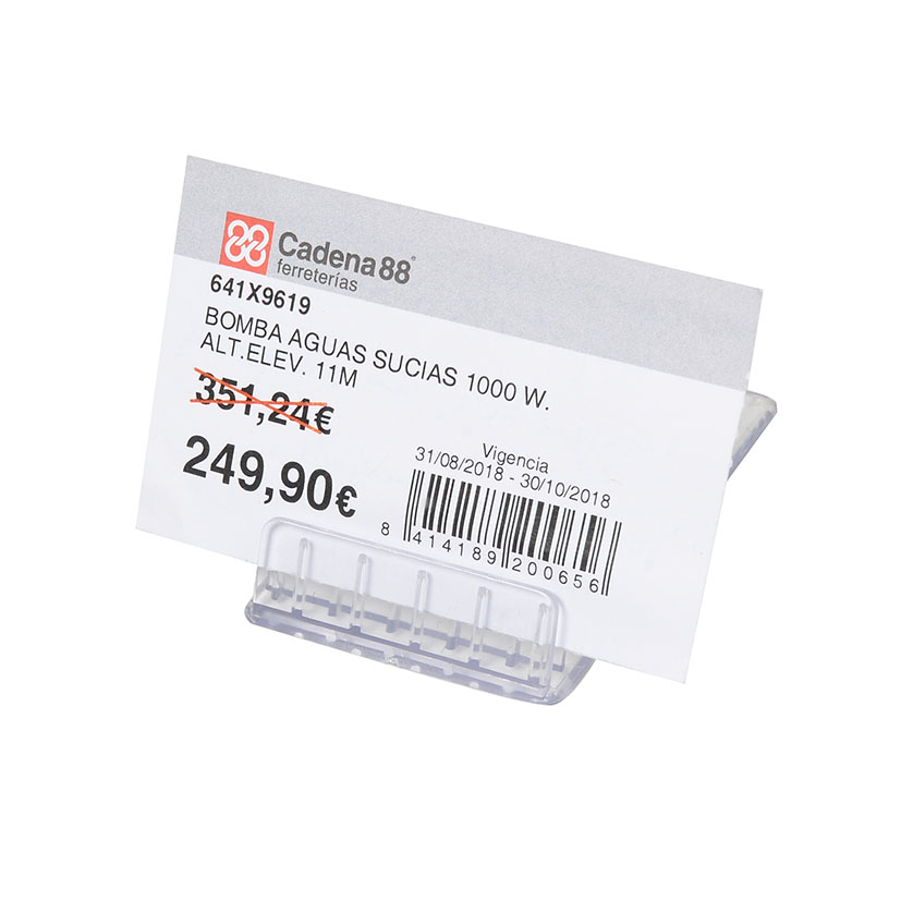 Soporte portaprecios de sobremesa