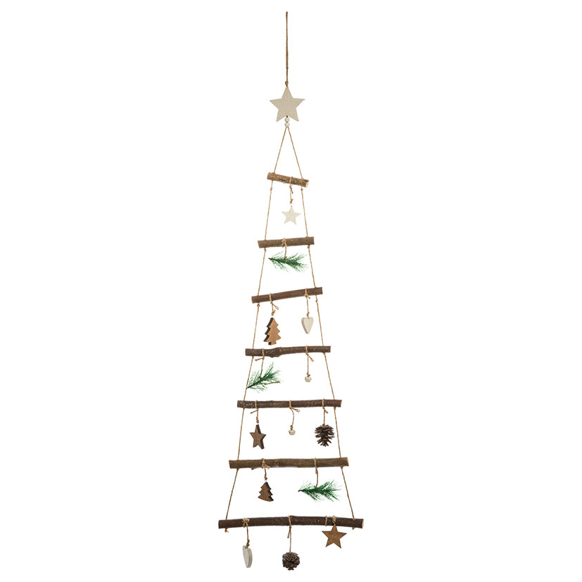 Árbol de navidad de madera para pared
