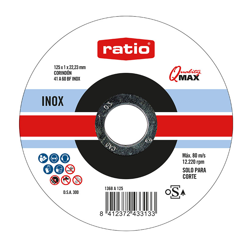 Disco corte inox/metal RATIO Quality Max