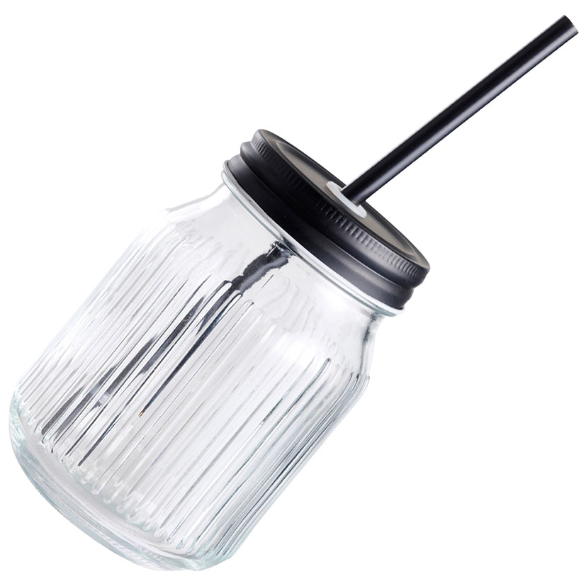 Vaso 450 ml con tapa y pajita CMP