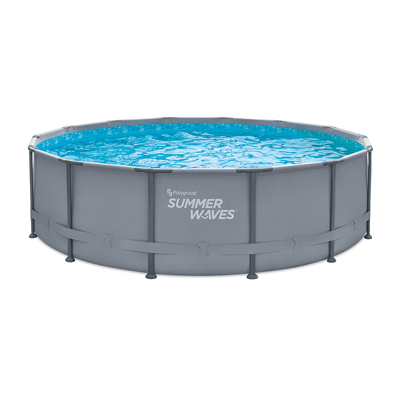 Piscina tubular con depuradora