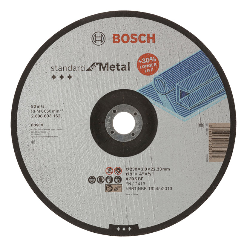 Disco corte inox/metal BOSCH Standard cóncavo