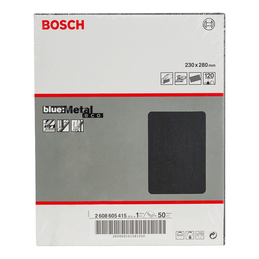 Papel abrasivo impermeable metal BOSCH J410