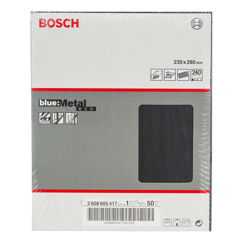Papel abrasivo impermeable metal BOSCH J410