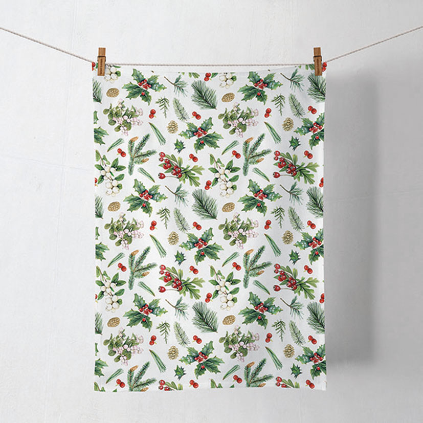 Decoración mesa navideña serie Winter Greenery