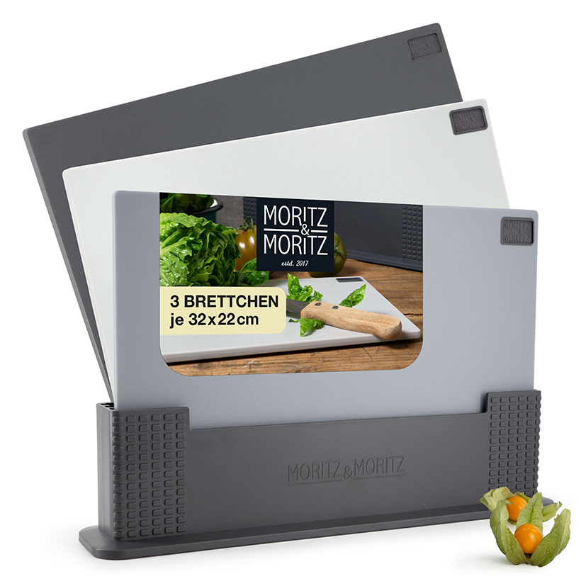 Tabla cortar con soporte MORITZ 3 piezas