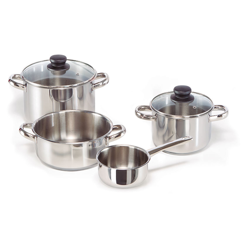 Batería cocina 6 piezas acero inox HABITEX Forma