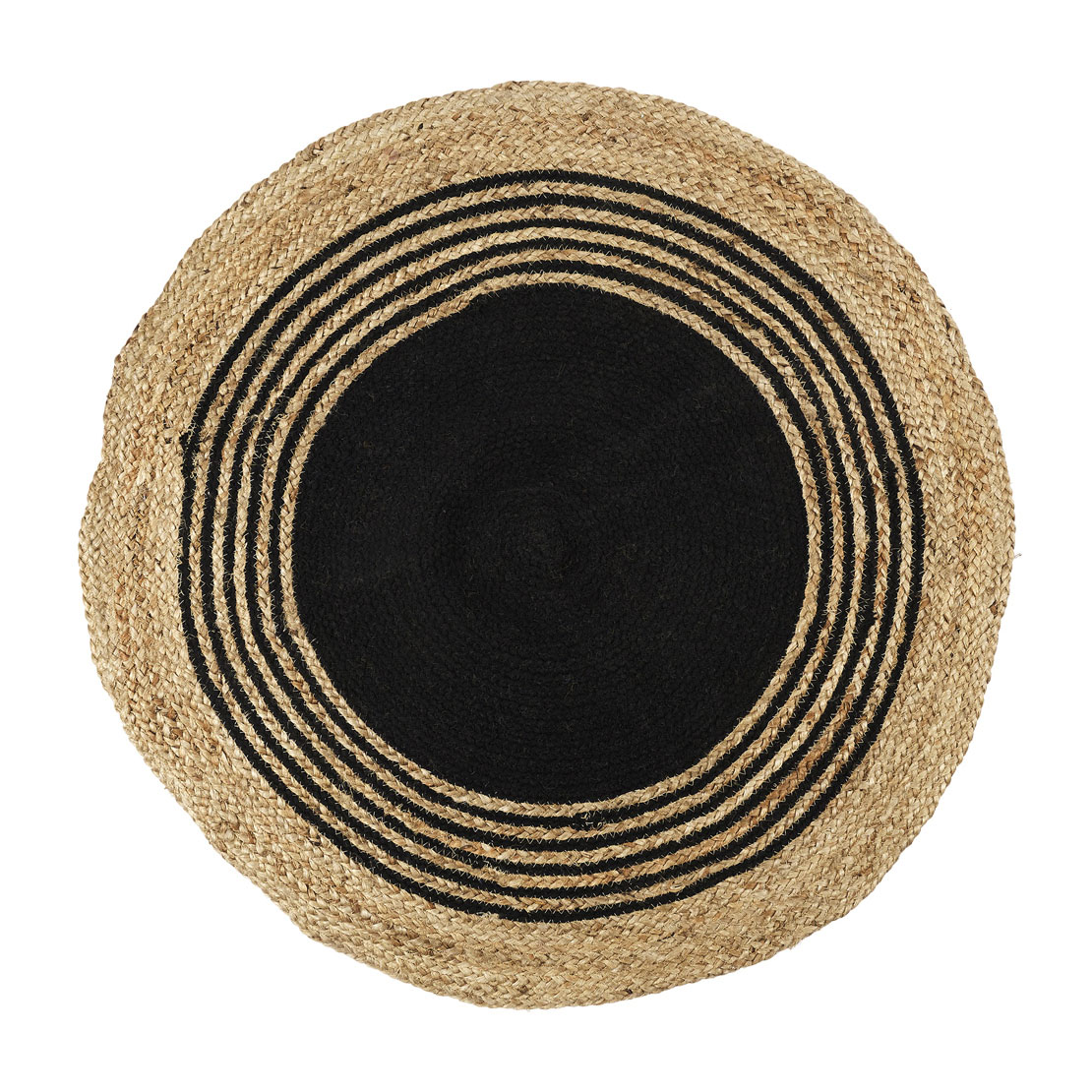 Alfombra yute-negro