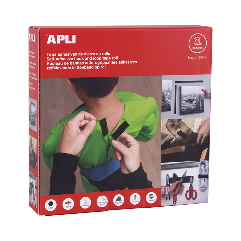 Cinta adhesiva APLI tipo velcro