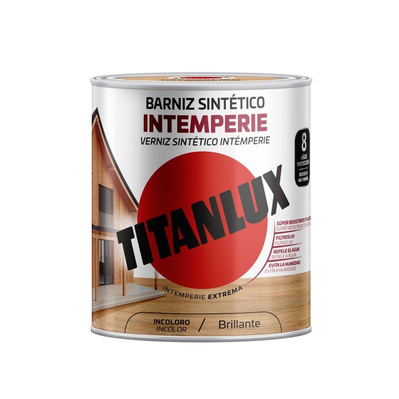 Barniz sintético brillante TITANLUX Intemperie