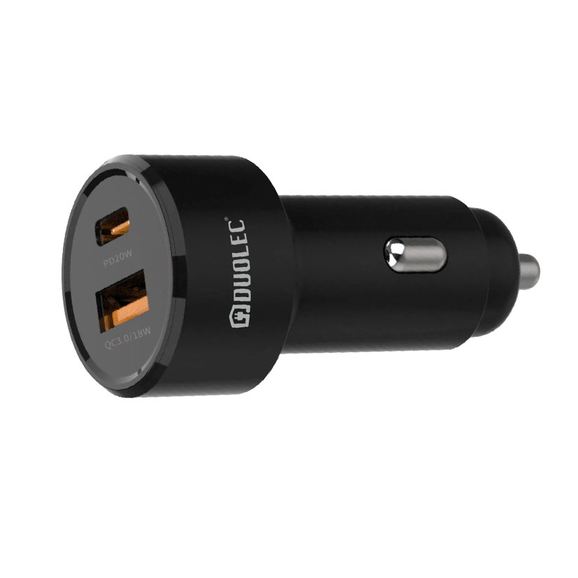 Cargador dual automóvil DUOLEC CCR12