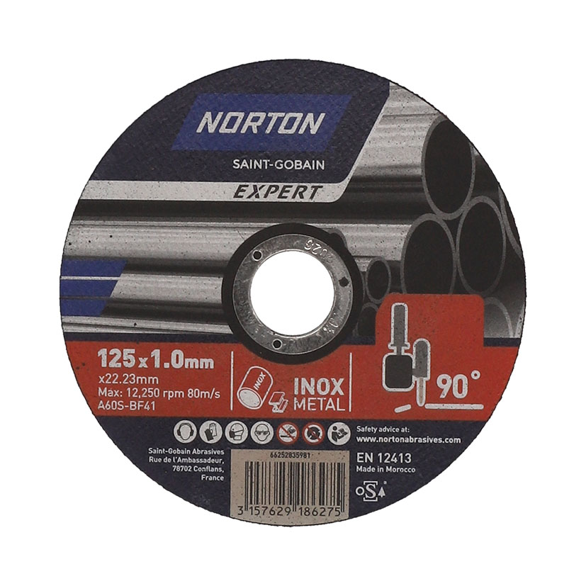 Pack 10 discos corte inox/metal NORTON Expert