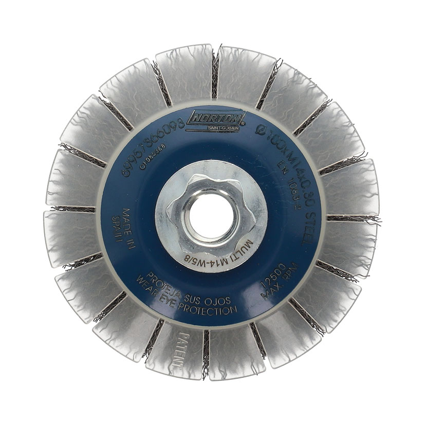 Cepillo taza cónico c/ guarda alambre ondulado NORTON Expert
