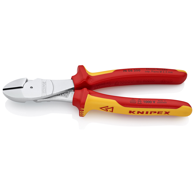 Alicate corte diagonal de fuerza aislado KNIPEX 74 06
