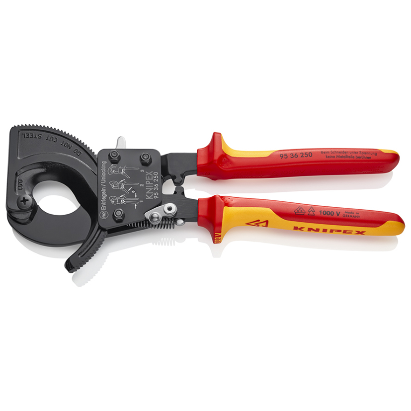 Cortacables tipo carraca aislado KNIPEX 95 35