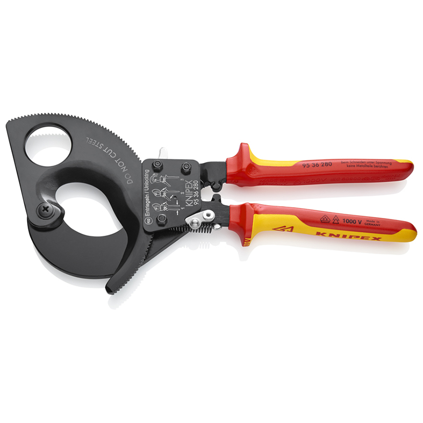 Cortacables tipo carraca aislado KNIPEX 95 35