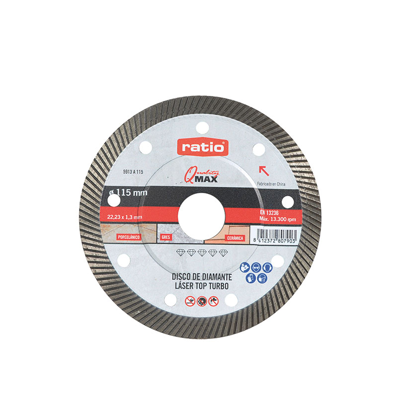 Disco diamante Turbo versátil gres/porcelánico RATIO Quality Max