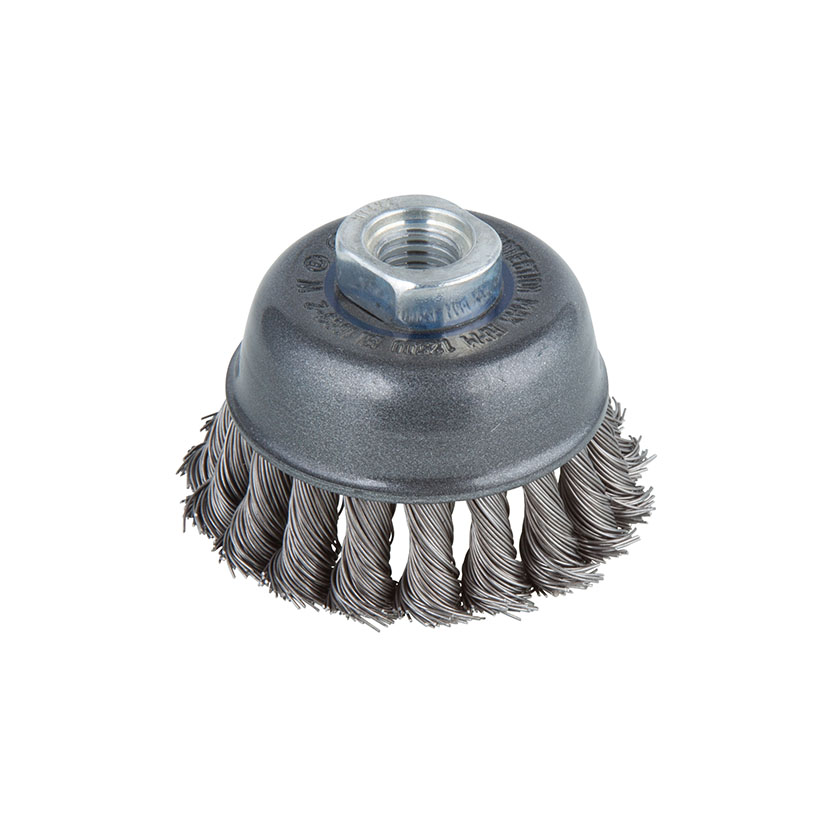 Cepillo taza alambre trenzado WOLFCRAFT