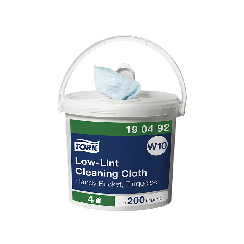 Paño de limpieza sin pelusa TORK W10 en cubo