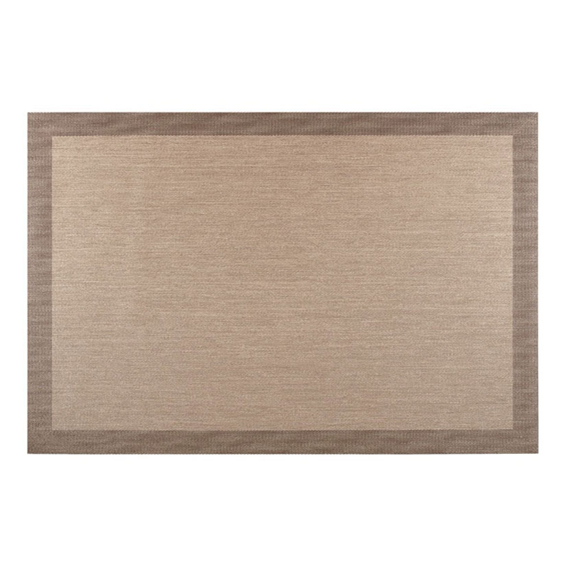 Alfombra de vinilo exterior beige 120x180