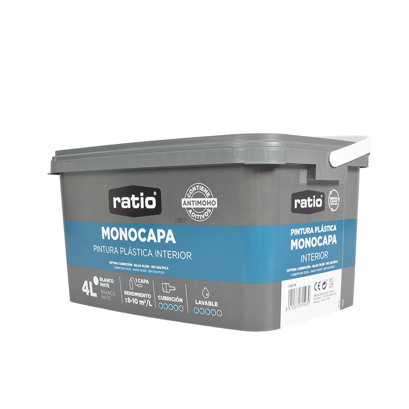 Pintura plástica interior monocapa RATIO